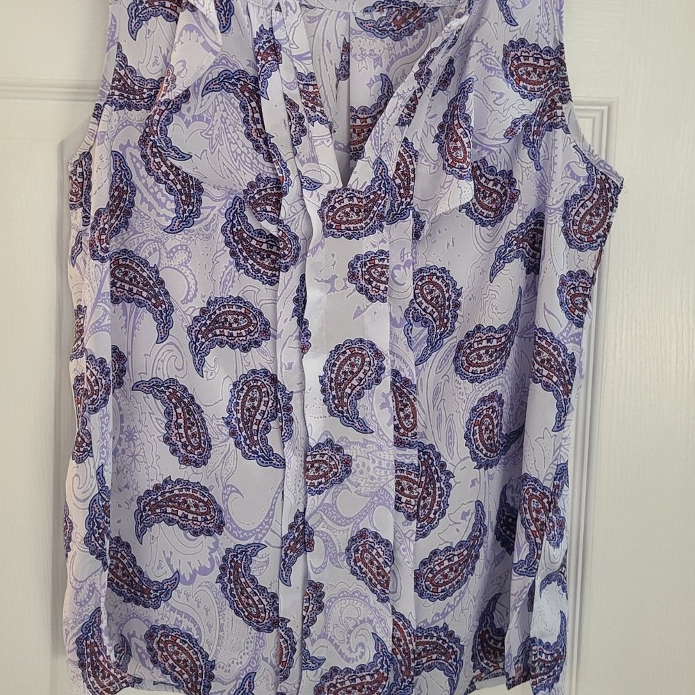 Skies are Blue Blue Paisley Tank